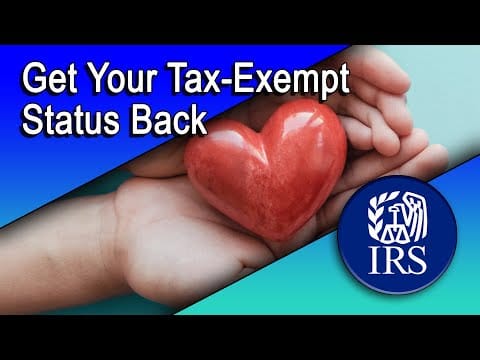 How to Get Your Tax-Exempt Status Back