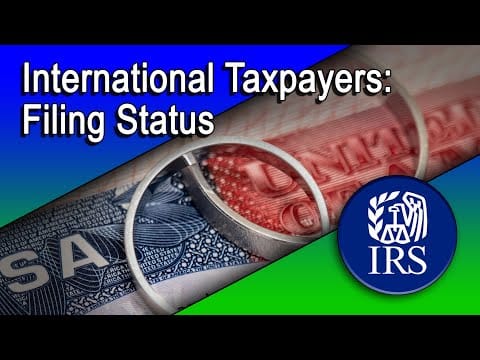 International Taxpayers-Filing Status If Married to a Nonresident Alien