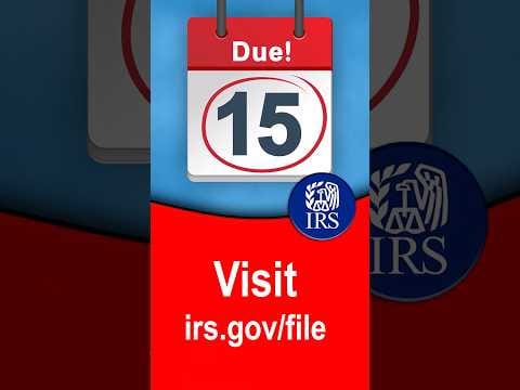 Tax Filing Deadline is April 15