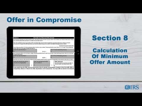 How to Complete Form 433-A (OIC) - Section 8 Calculation of Minimum Offer Amount